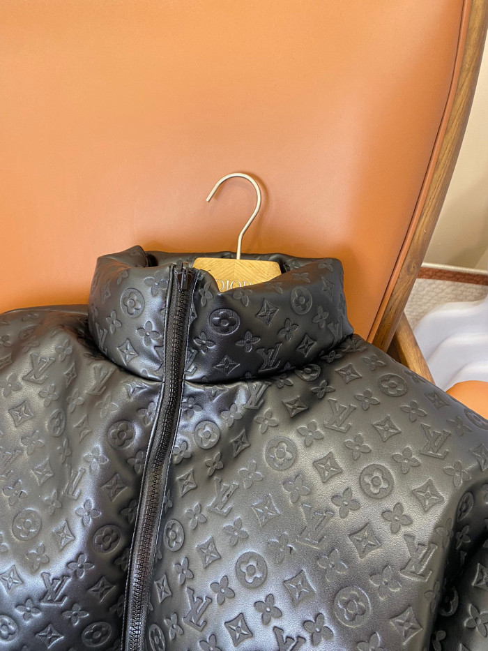 Louis Vuitton Patchwork Leather Puffer Down Jacket #nigo96684