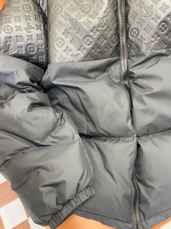 Louis Vuitton Patchwork Leather Puffer Down Jacket #nigo96684
