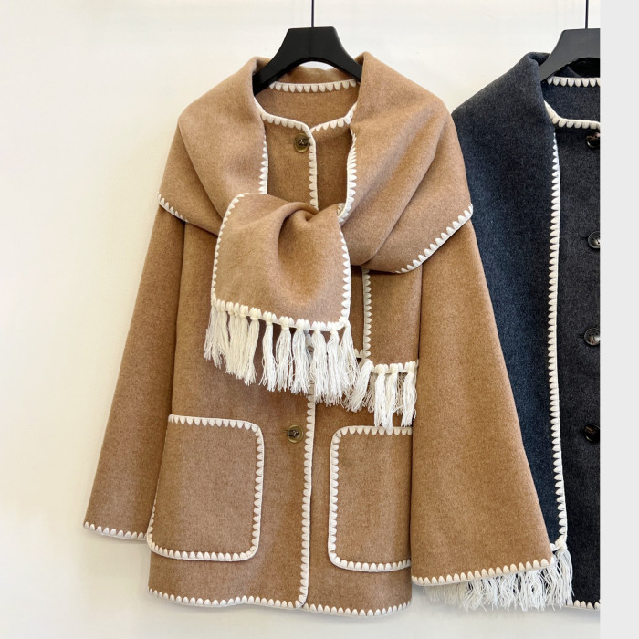 TOTEME Woolen Scarf Shawl Jacket #nigo22119