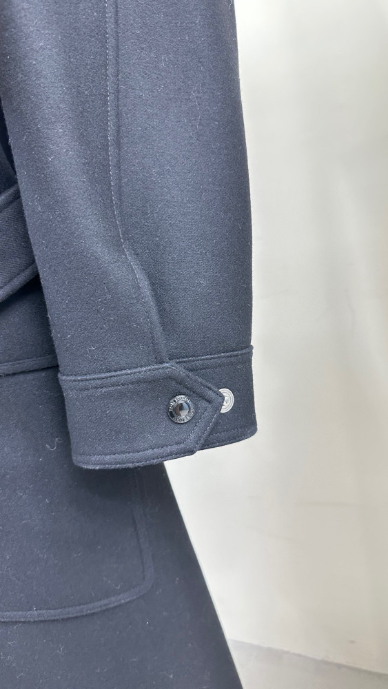 Tom Ford Solid Color Slanted Zipper Long Coat Ngvp #nigo6779