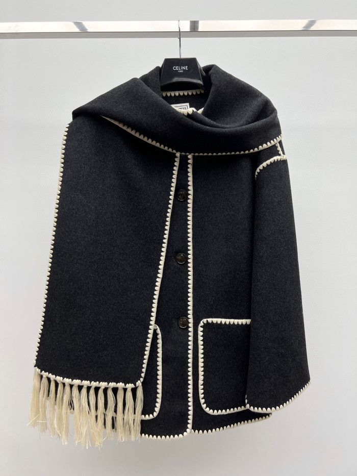 TOTEME Woolen Scarf Shawl Jacket #nigo22119