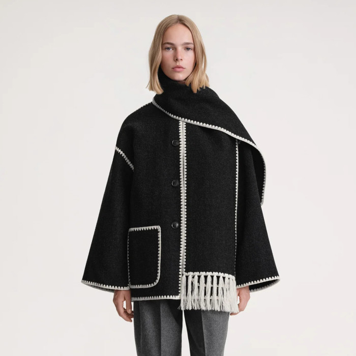 TOTEME Woolen Scarf Shawl Jacket #nigo22119
