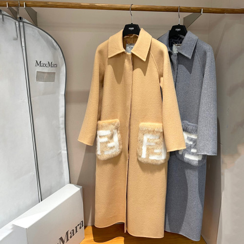 Fendi Long Woolen Lapel Coat Jacket #nigo22122