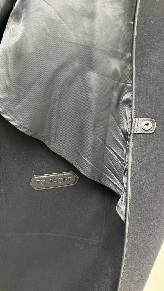 Tom Ford Solid Color Slanted Zipper Long Coat Ngvp #nigo6779