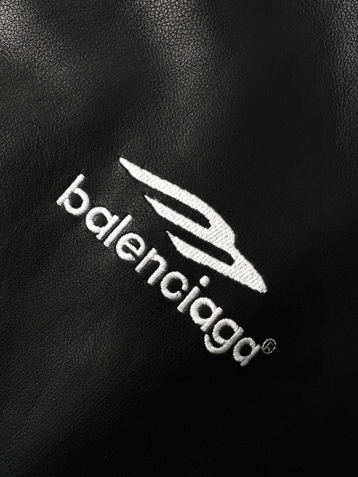 Balenciaga Leather Hooded Zip Jacket #nigo96691