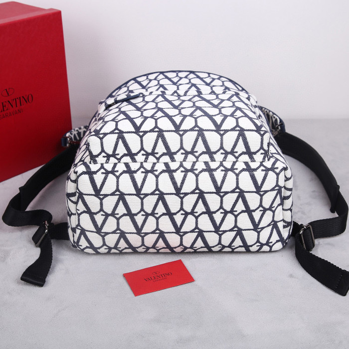 Valentino Printed Canvas Backpack Bag #nigo22127
