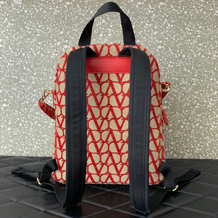 Valentino Printed Canvas Backpack Bag #nigo22127