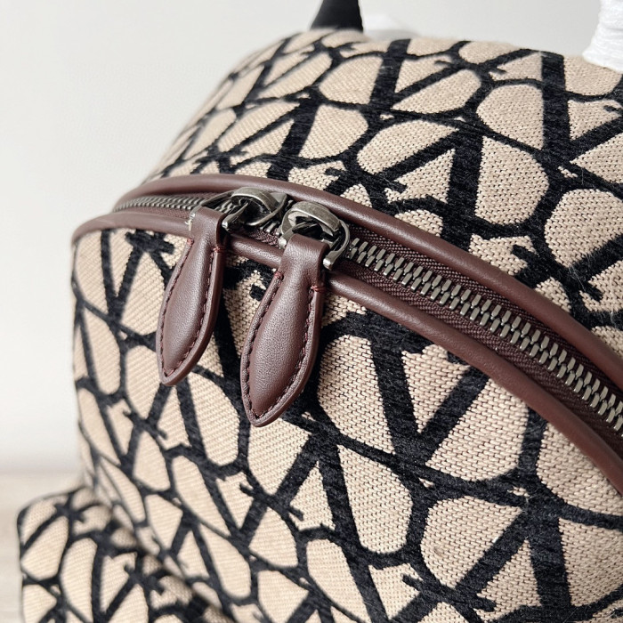 Valentino Printed Canvas Backpack Bag #nigo22127