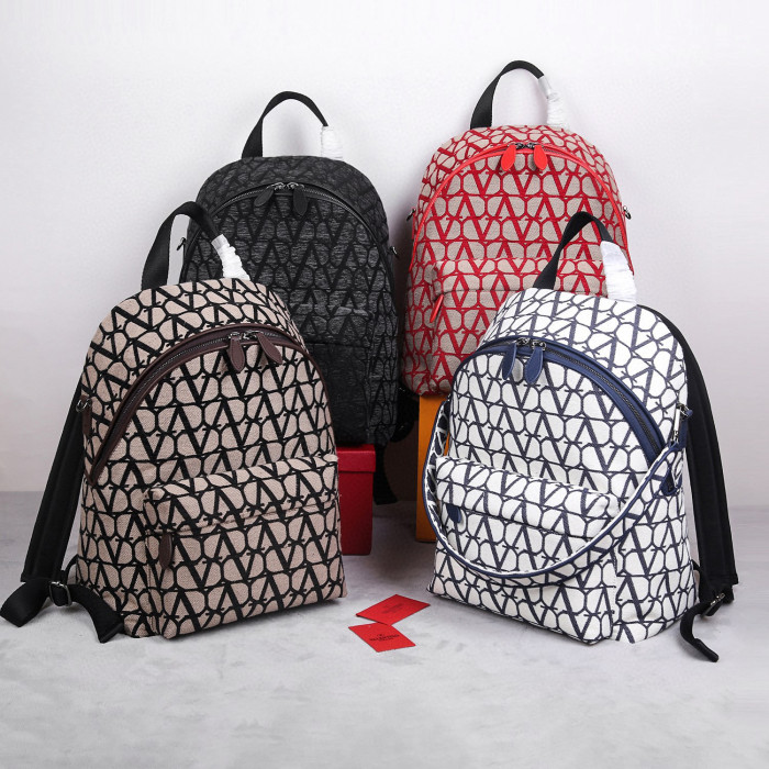 Valentino Printed Canvas Backpack Bag #nigo22127