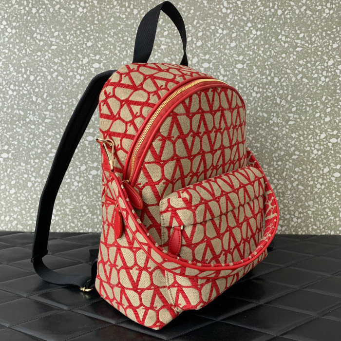 Valentino Printed Canvas Backpack Bag #nigo22127
