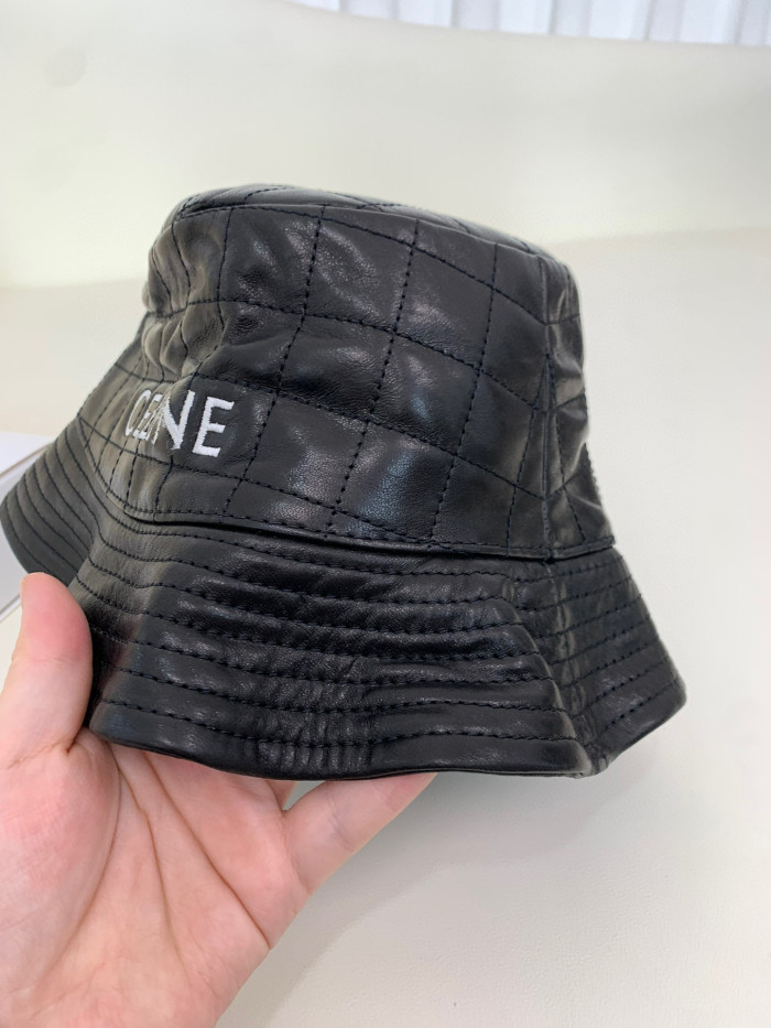 Celine Women's Leather Plaid Fisherman's Hat #nigo96735