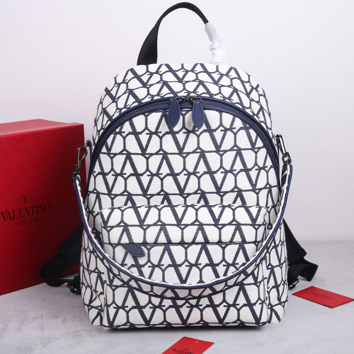 Valentino Printed Canvas Backpack Bag #nigo22127