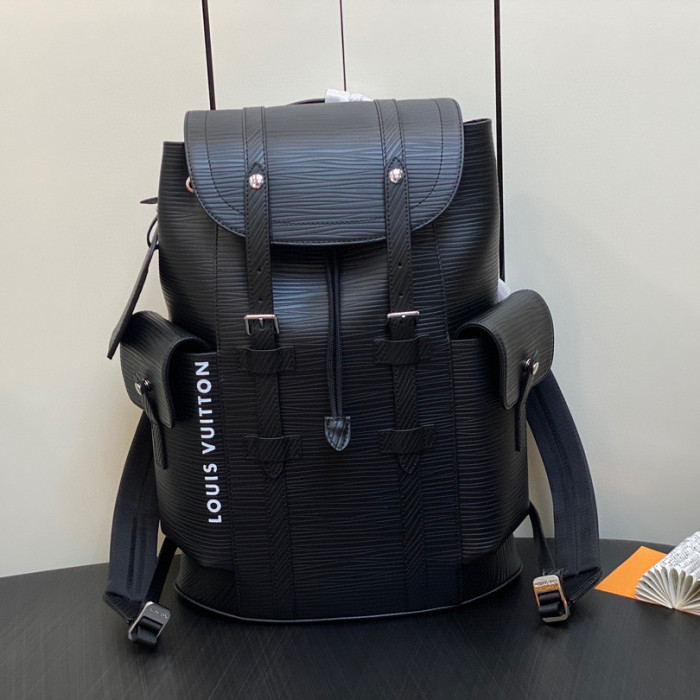 Louis Vuitton CHRISTOPHER Leather Printed Backpack Bag #nigo22135