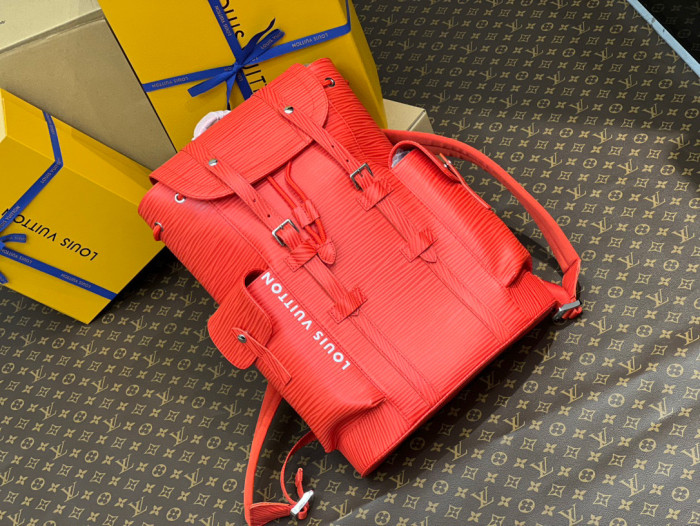 Louis Vuitton CHRISTOPHER Leather Printed Backpack Bag #nigo22135