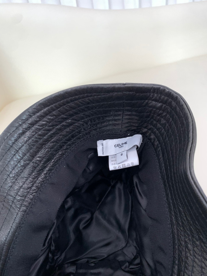 Celine Women's Leather Plaid Fisherman's Hat #nigo96735