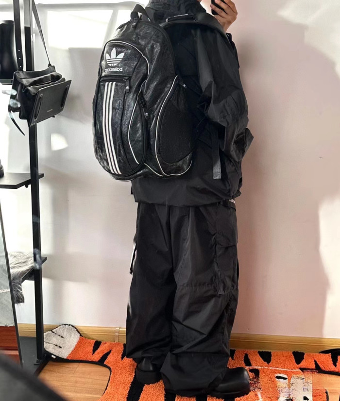 BalenciagaxAdidas Bright Letter Zipper Backpack Bag #nigo22129