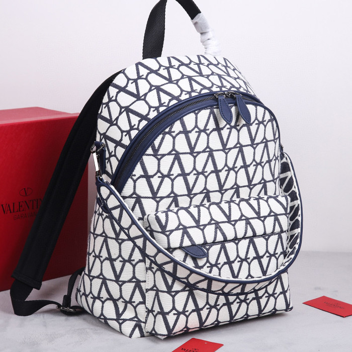 Valentino Printed Canvas Backpack Bag #nigo22127