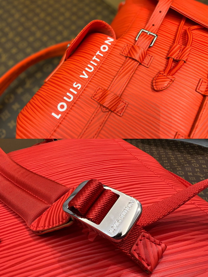 Louis Vuitton CHRISTOPHER Leather Printed Backpack Bag #nigo22135