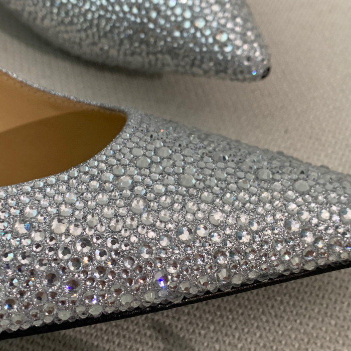 SAINT LAURENT Opyum Pumps In Suede And Rhinestones High Heels Shoes #nigo96729
