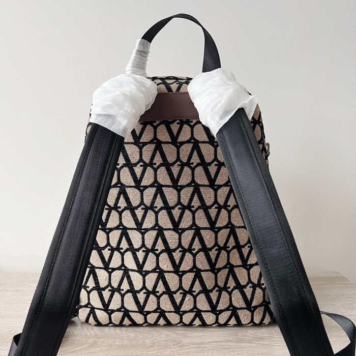 Valentino Printed Canvas Backpack Bag #nigo22127