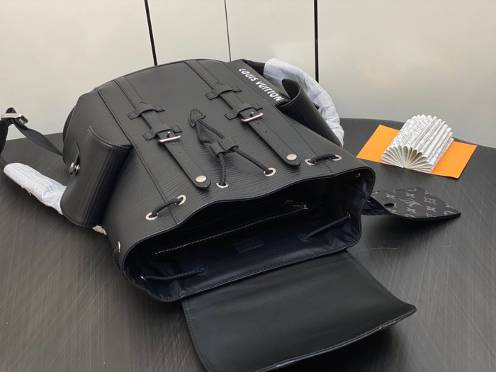 Louis Vuitton CHRISTOPHER Leather Printed Backpack Bag #nigo22135