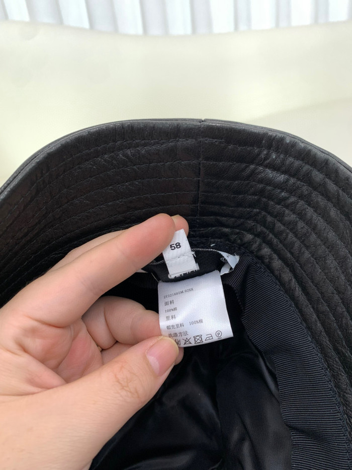 Celine Women's Leather Plaid Fisherman's Hat #nigo96735
