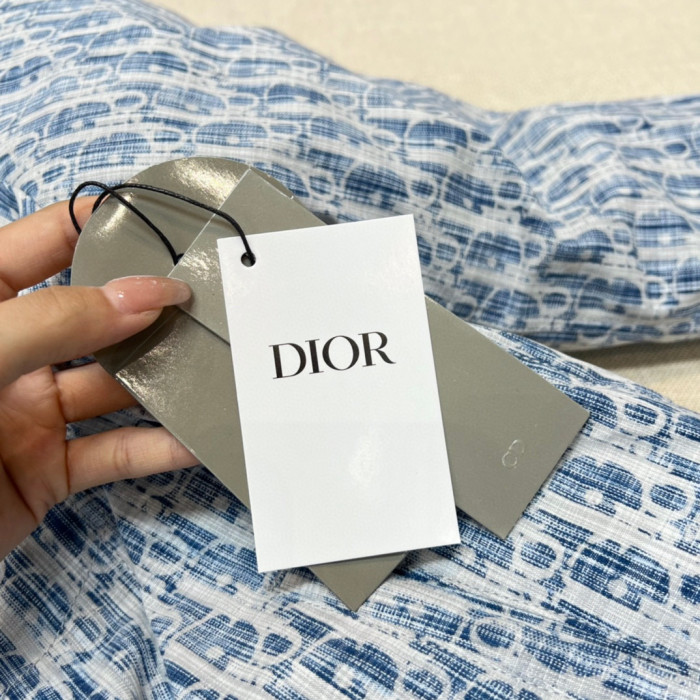 Dior Logo Jacquard Denim Hooded Puffer Down Jacket #nigo96741