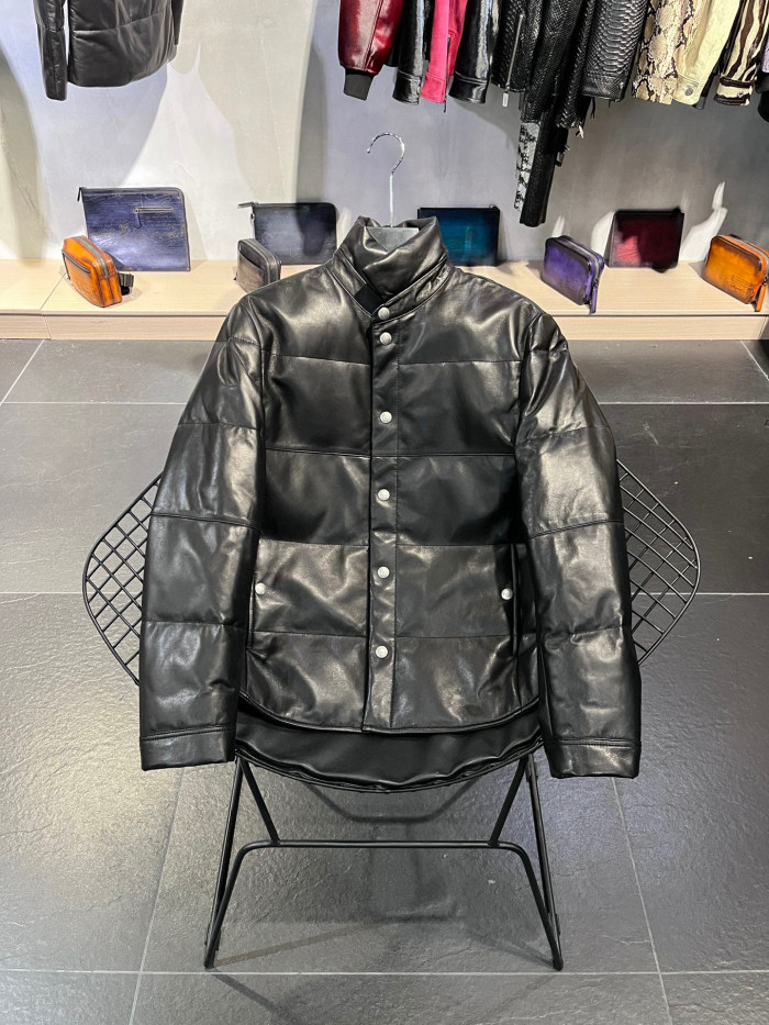 Tom Ford Leather Puffer Down Jacket Ngvp #nigo6822