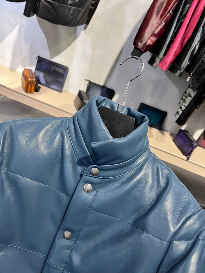 Tom Ford Leather Puffer Down Jacket Ngvp #nigo6822