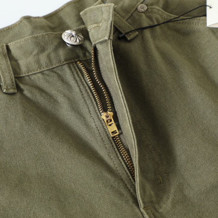 Chrome Hearts Green Denim Printed Casual Pants #nigo22139