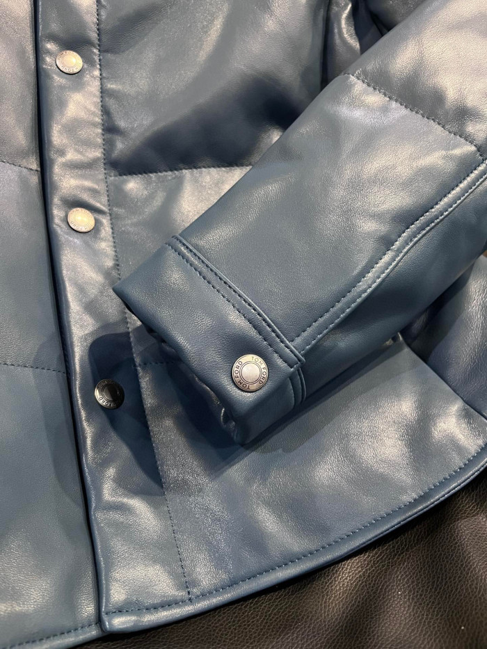 Tom Ford Leather Puffer Down Jacket Ngvp #nigo6822