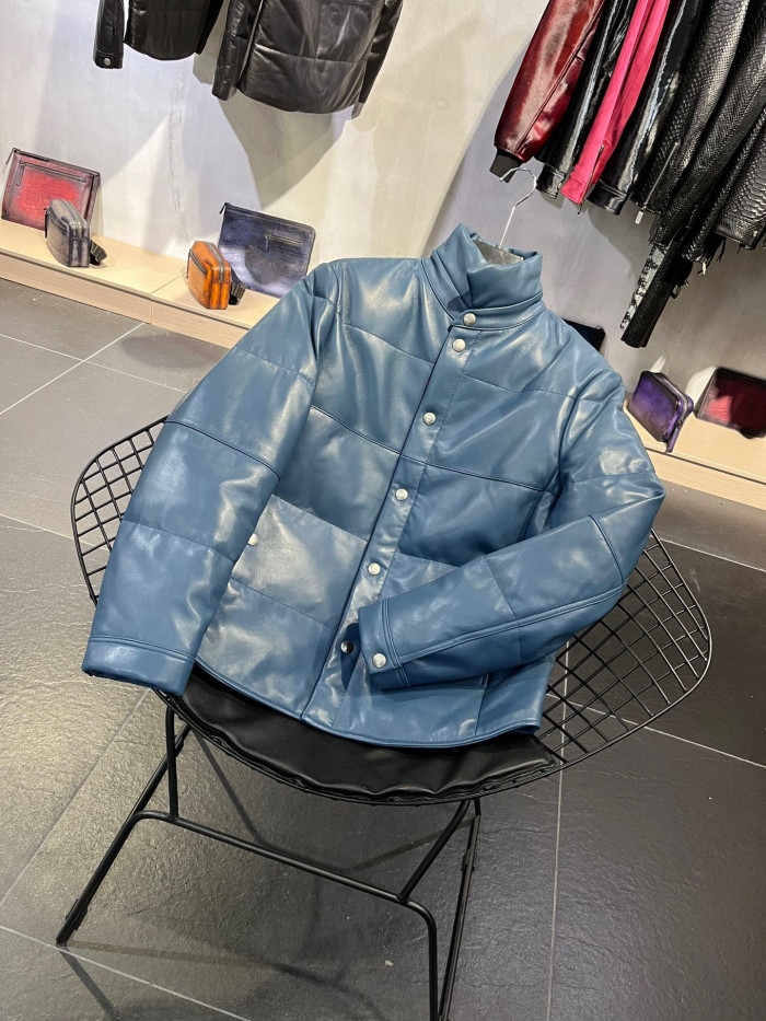 Tom Ford Leather Puffer Down Jacket Ngvp #nigo6822