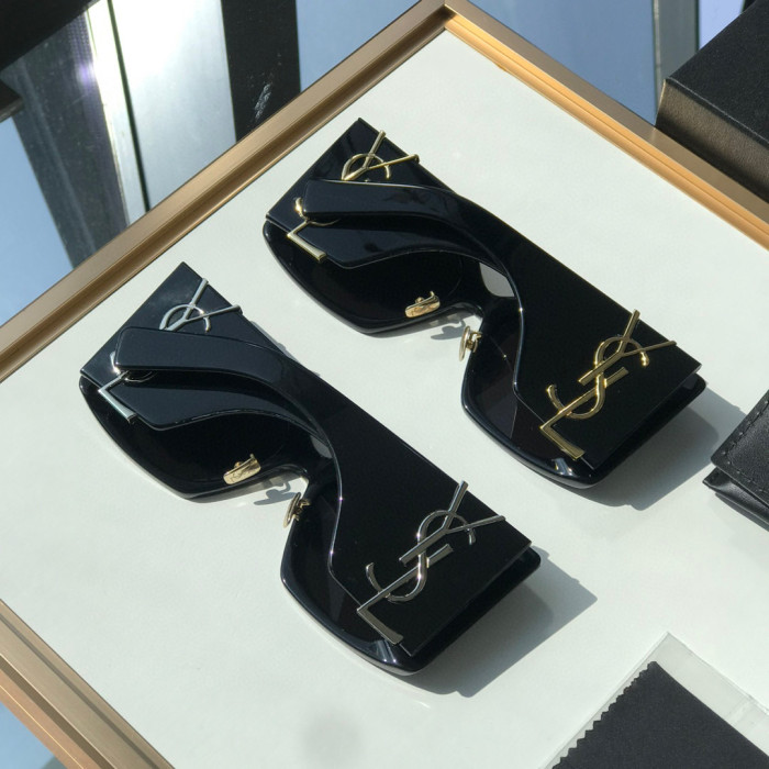 SAINT LAURENT Black Square Sunglasses Glasses #nigo96756