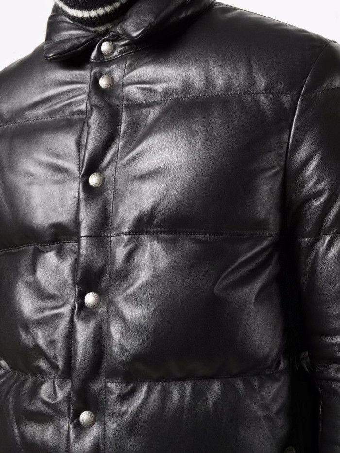 Tom Ford Leather Puffer Down Jacket Ngvp #nigo6822