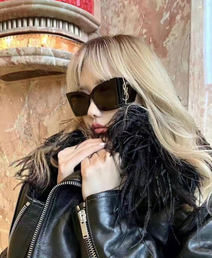 SAINT LAURENT Black Square Sunglasses Glasses #nigo96756