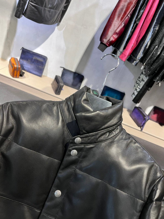 Tom Ford Leather Puffer Down Jacket Ngvp #nigo6822