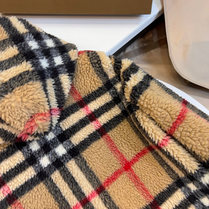 Burberry Check Fleece Hooded Jacket #nigo96751