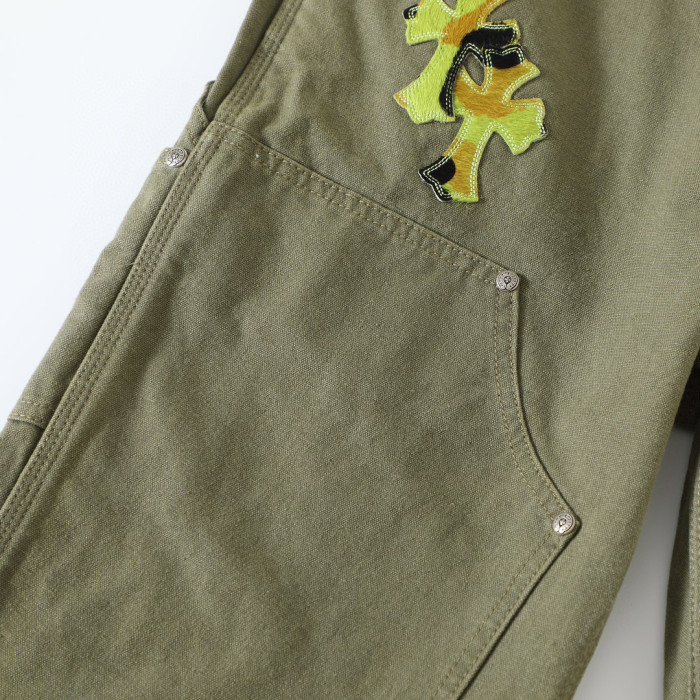 Chrome Hearts Green Denim Printed Casual Pants #nigo22139