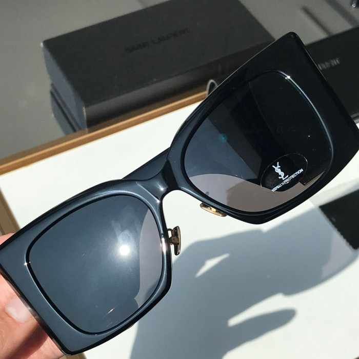 SAINT LAURENT Black Square Sunglasses Glasses #nigo96756