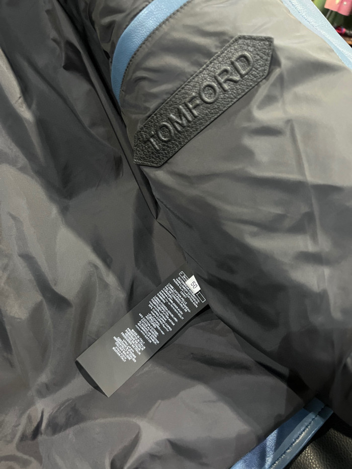Tom Ford Leather Puffer Down Jacket Ngvp #nigo6822