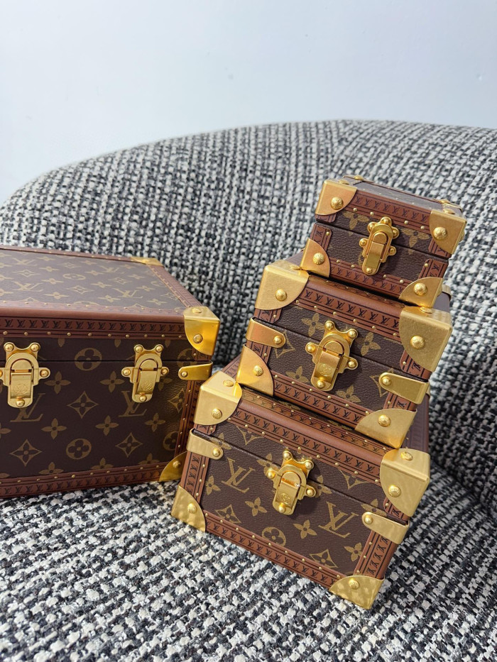 Louis Vuitton Metal Clad Corner Hard Case Set of 4 Bag #nigo96762