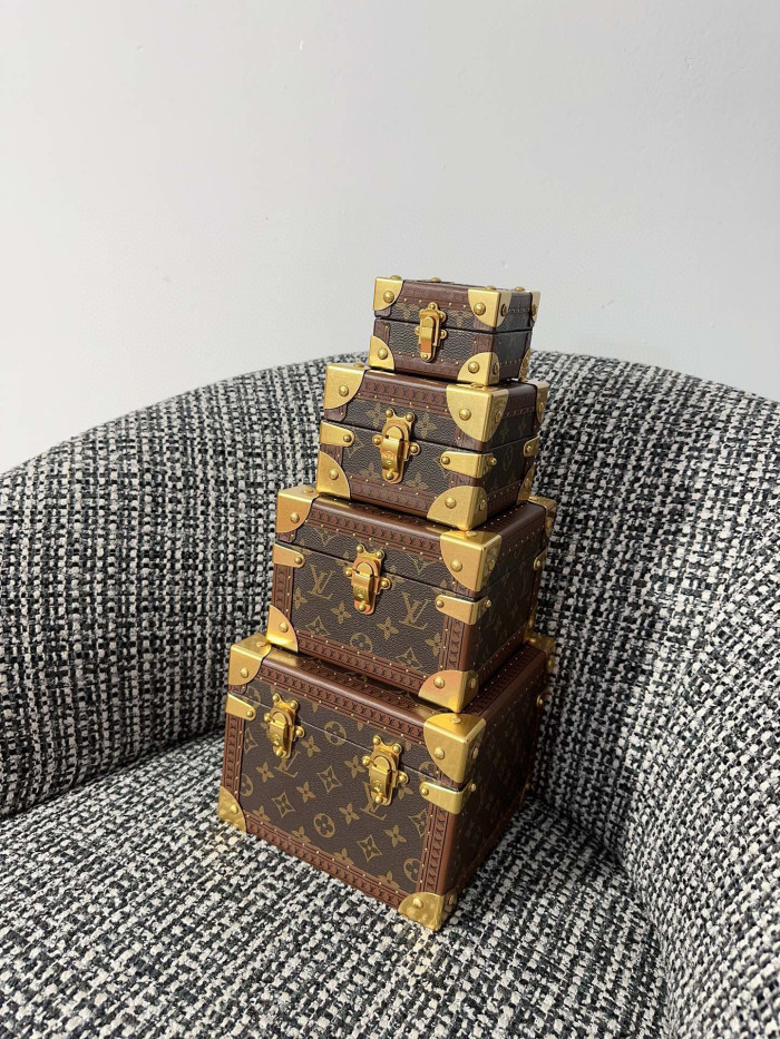 Louis Vuitton Metal Clad Corner Hard Case Set of 4 Bag #nigo96762