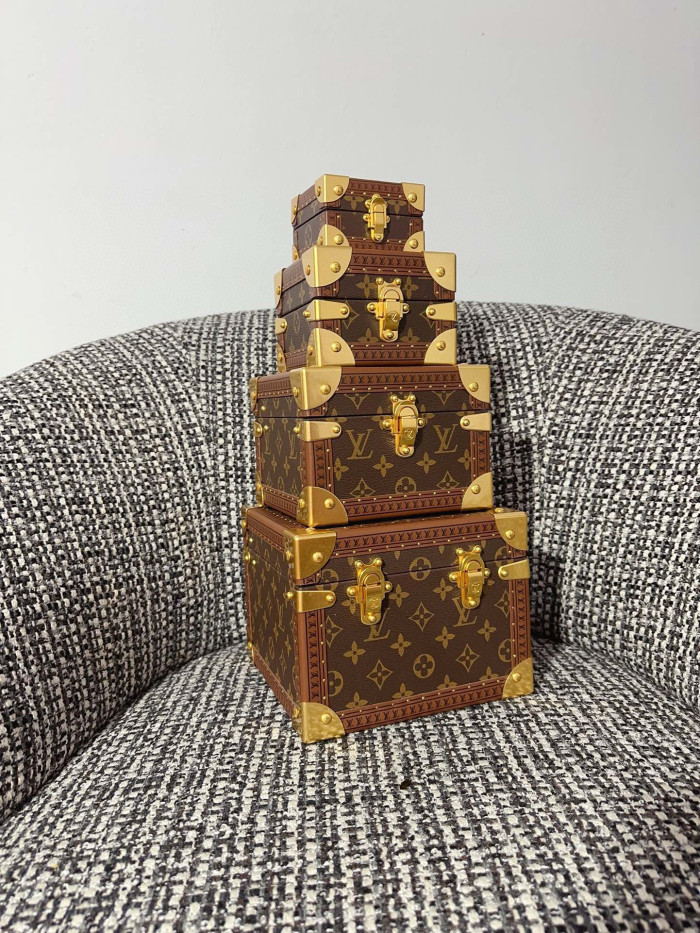 Louis Vuitton Metal Clad Corner Hard Case Set of 4 Bag #nigo96762