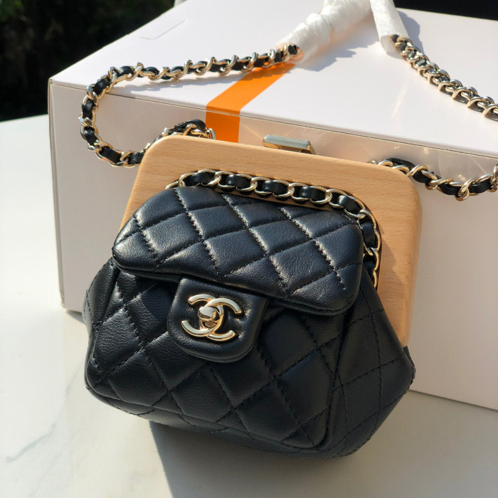Chanel Leather Chain Diagonal Mini Bag #nigo22168