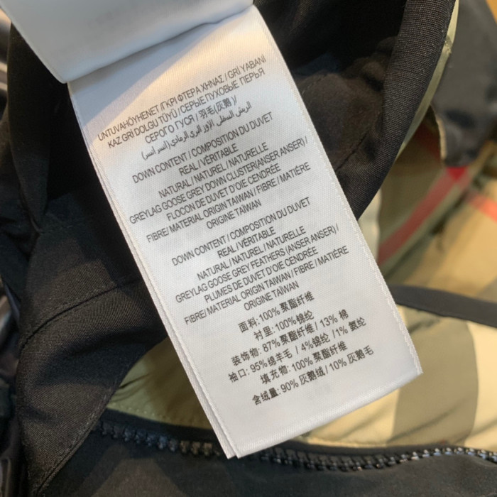 Burberry Checkered Striped Hooded Down Jacket #nigo22161