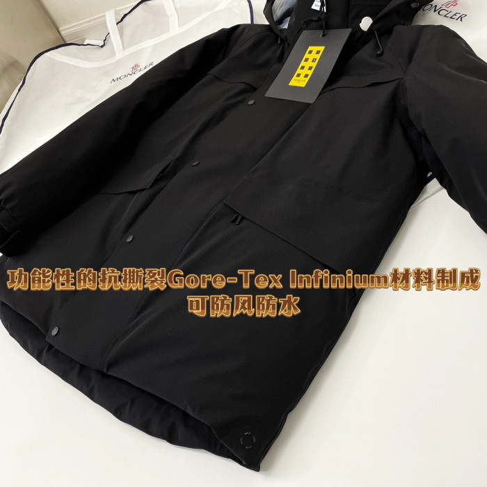 Moncler Black Hooded Down Jacket #nigo22155