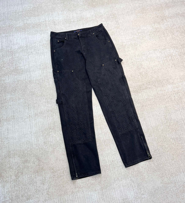 Louis Vuitton Denim Buckle Up Jacket And Pants Set #nigo22157
