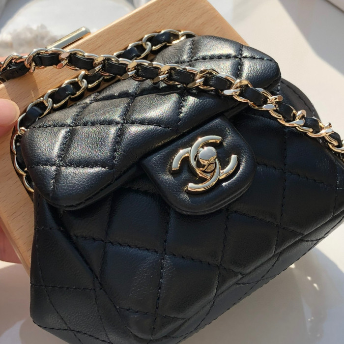 Chanel Leather Chain Diagonal Mini Bag #nigo22168