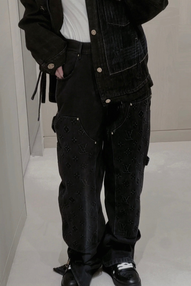 Louis Vuitton Denim Buckle Up Jacket And Pants Set #nigo22157