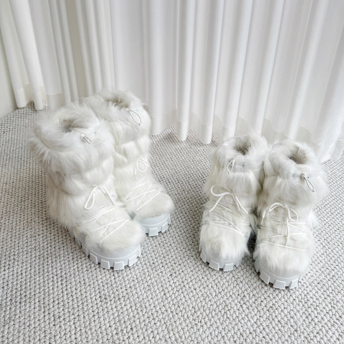 Prada Shearling Apres-Ski Boots Shoes #nigo96776